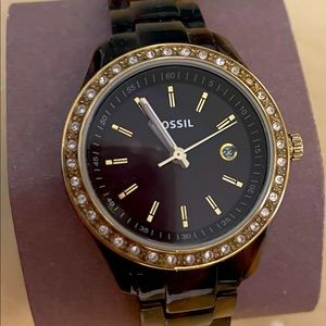 Stunning Brown snd Gold Fossil watch.